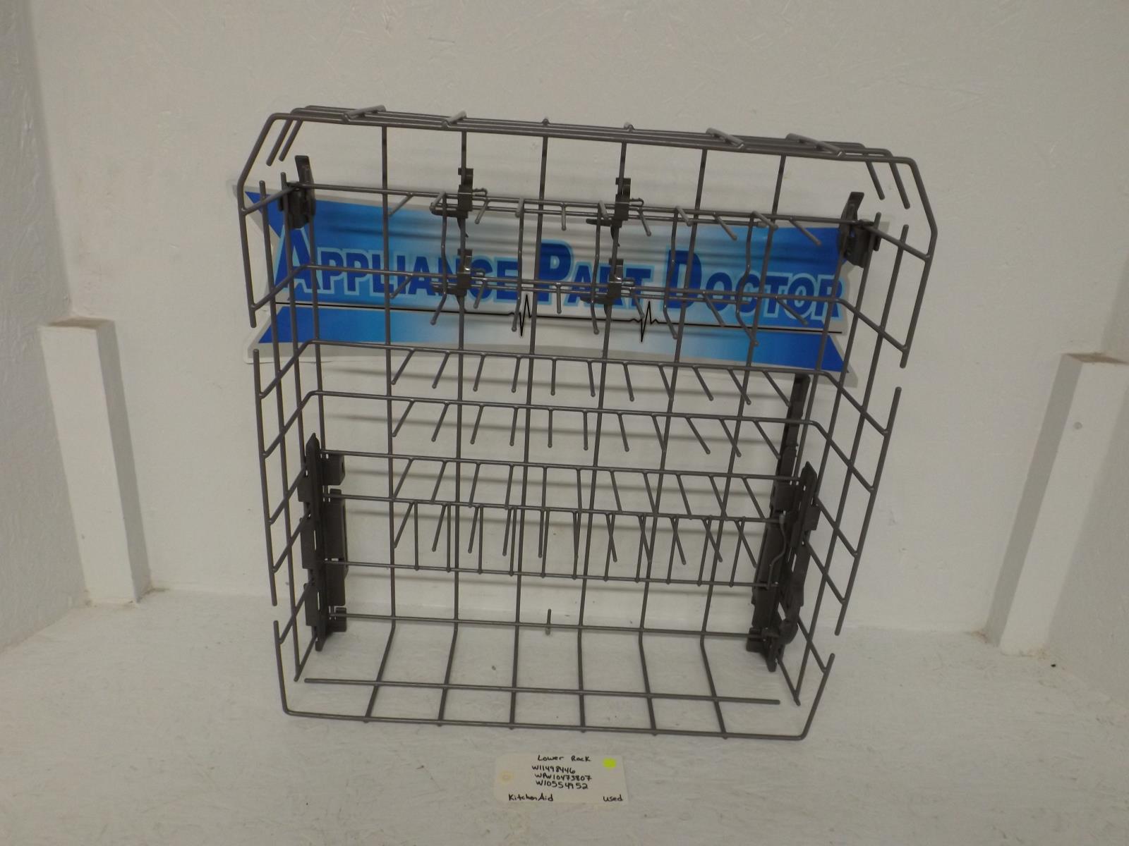 KitchenAid Dishwasher W11498446 WPW10473807 W10554952 Lower Rack Used KitchenAid Dishwasher W11498446 WPW10473807 W10554952 Lower Rack Used